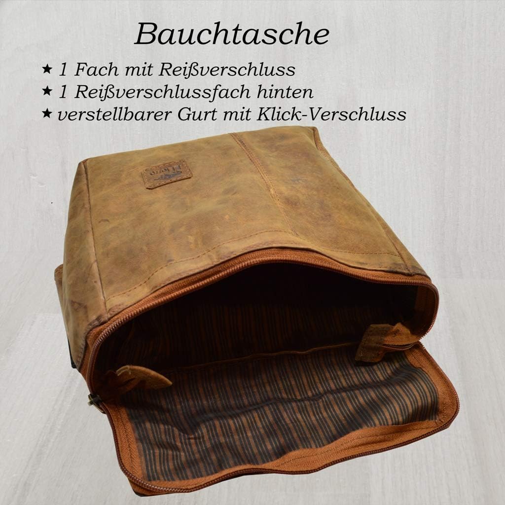 flevado Eltorro Vintage Bauchtasche Unisex Hüfttasche Wildleder Design t-875