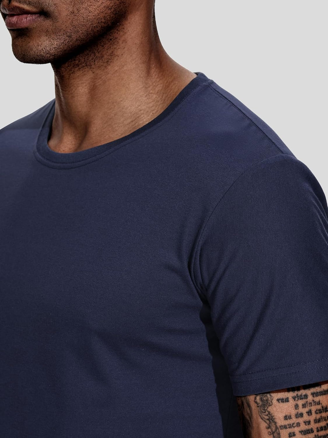 Teesmen T-Shirt Für Herren Kurzarm Rundhals Einfarbige Sport Basic Männer 5er Polyester Oder Baumwol