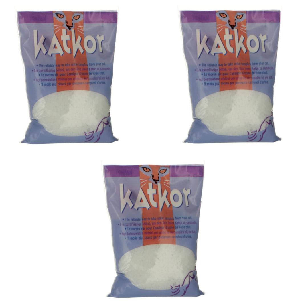 Katkor Perlenstreu | 3er Pack | 3 x 200 g | Urin-Katzenstreu für die Urinprobengewinnung | Zur Unter