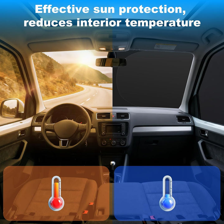 Sonnenschutz Auto Frontscheibe für VW Caddy (3er Set) UV-Schutz Sichtschutz | Perfekte Passform,Schu