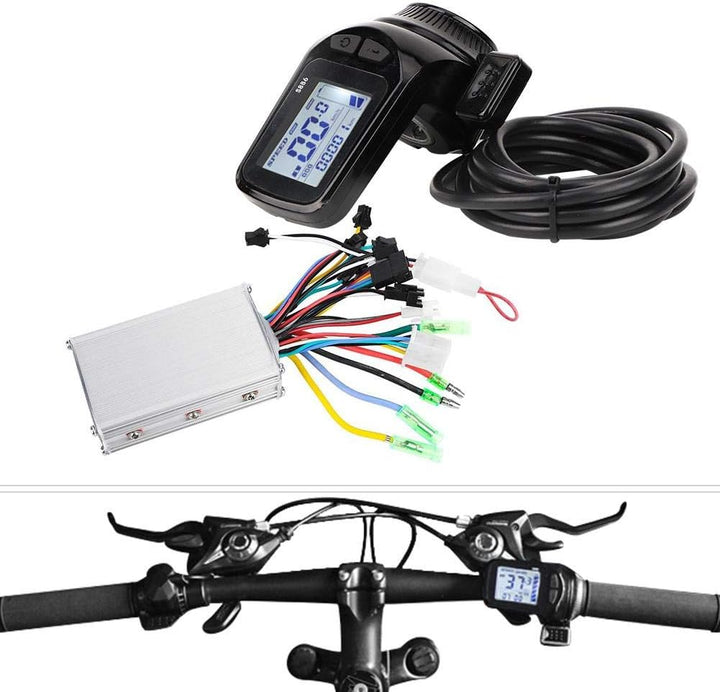 MAGT Bürstenloser Controller, 36V 350W Wasserdichtes LCD Display Elektrofahrrad Roller Brushless Mot