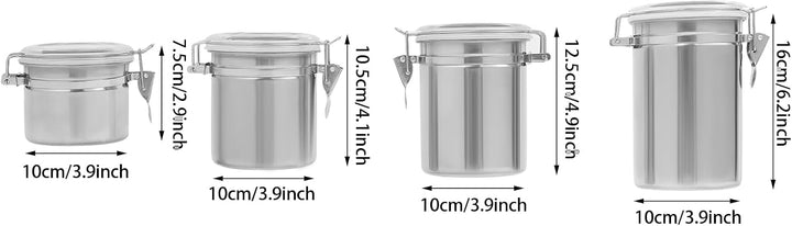 Edelstahl Kaffeedose Kaffeepulver Dose Vorratsdose Frischhaltedose Vorratsdosen Luftdichte Dose Kaff