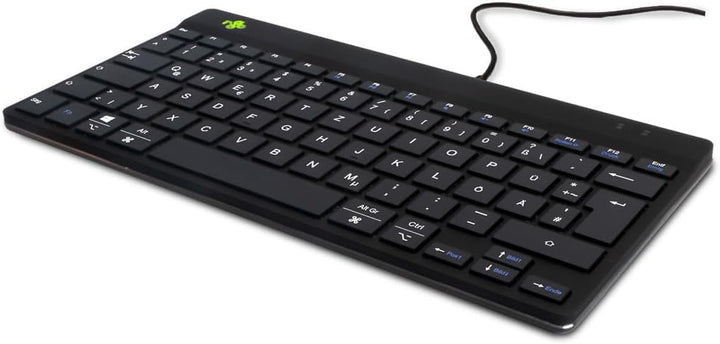 R-Go Tools Break Tastatur, Deutsches QWERTZ Layout, Mini Tastatur ohne nummernblock, Mit Pausenanzei