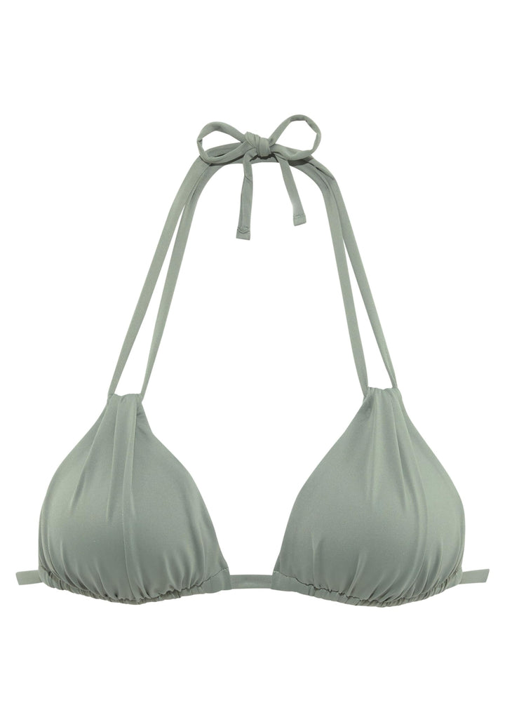 s.Oliver Damen Triangel-Bikini-Top | mit wattierten Cups, regulierbar Oliv 80C, Oliv 80C