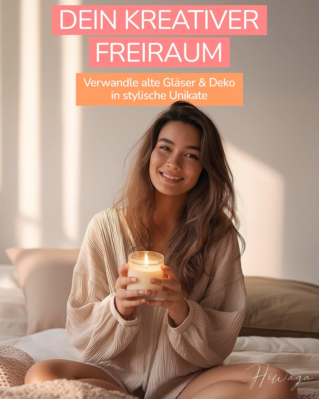 Hiwaga DIY Kerzen selber machen Set für Erwachsene, Starterkit für kreative Kerzenherstellung, Kerze
