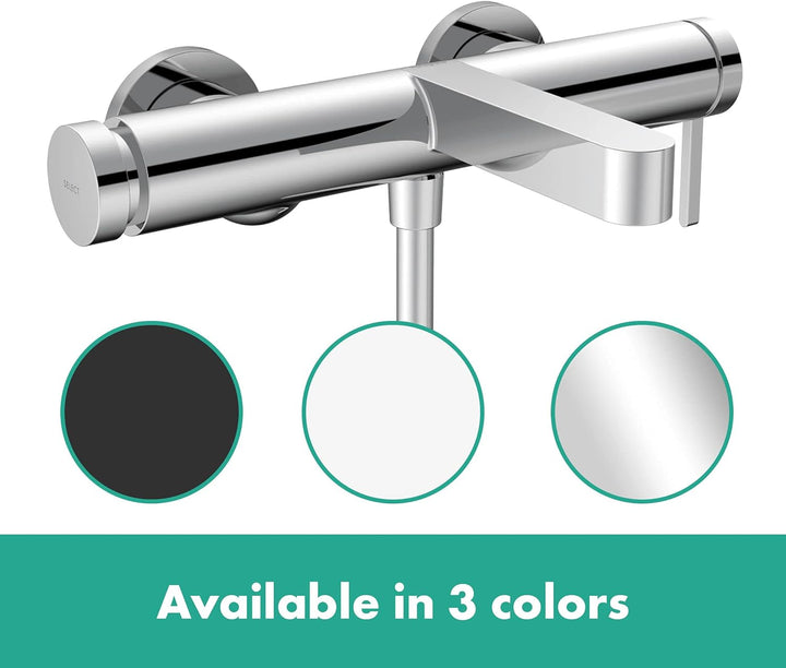 hansgrohe Wannenarmatur Finoris, Aufputz Badarmatur für 2 Funktionen, Chrom Chrom Wanne, Chrom Wanne