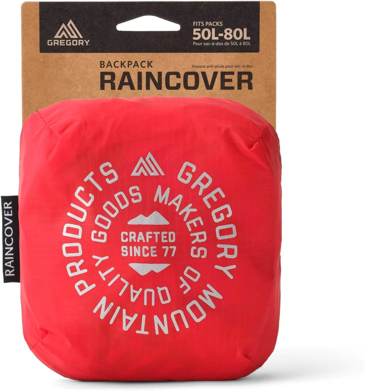 Gregory Trial Accessories - Raincover - wasserdichte, reflektierende Regenhülle für Rucksack Rot (Be