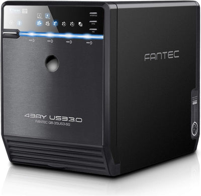 FANTEC QB-35US3-6G Externes 4-fach Festplattengehäuse (für 4x 8, 89 cm (3, 5 Zoll) SATA i/II/III Fes