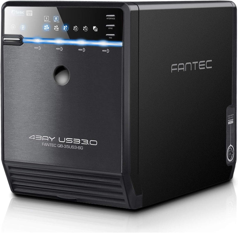 FANTEC QB-35US3-6G Externes 4-fach Festplattengehäuse (für 4x 8, 89 cm (3, 5 Zoll) SATA i/II/III Fes