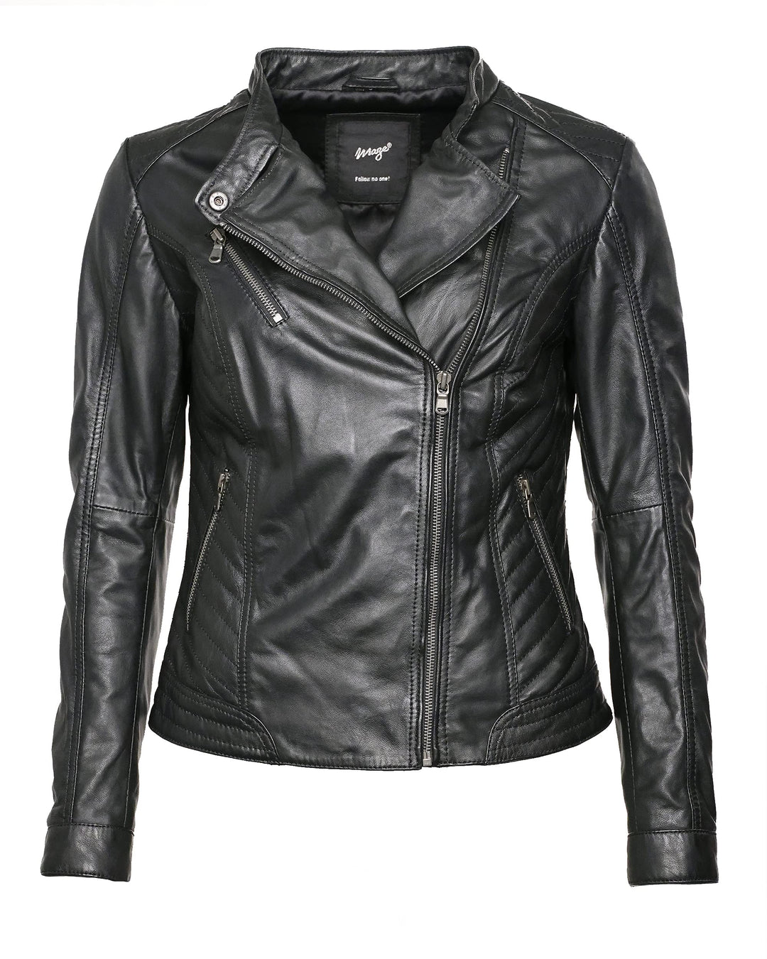 MAZE Damen Lederjacke 4202165 S Schwarz, S Schwarz