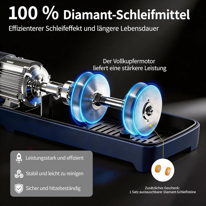 Elektrischer Messerschärfer, Profi-Diamant-Messerschärfer, Leisem Motor, Schnelles für Küchenmesser,
