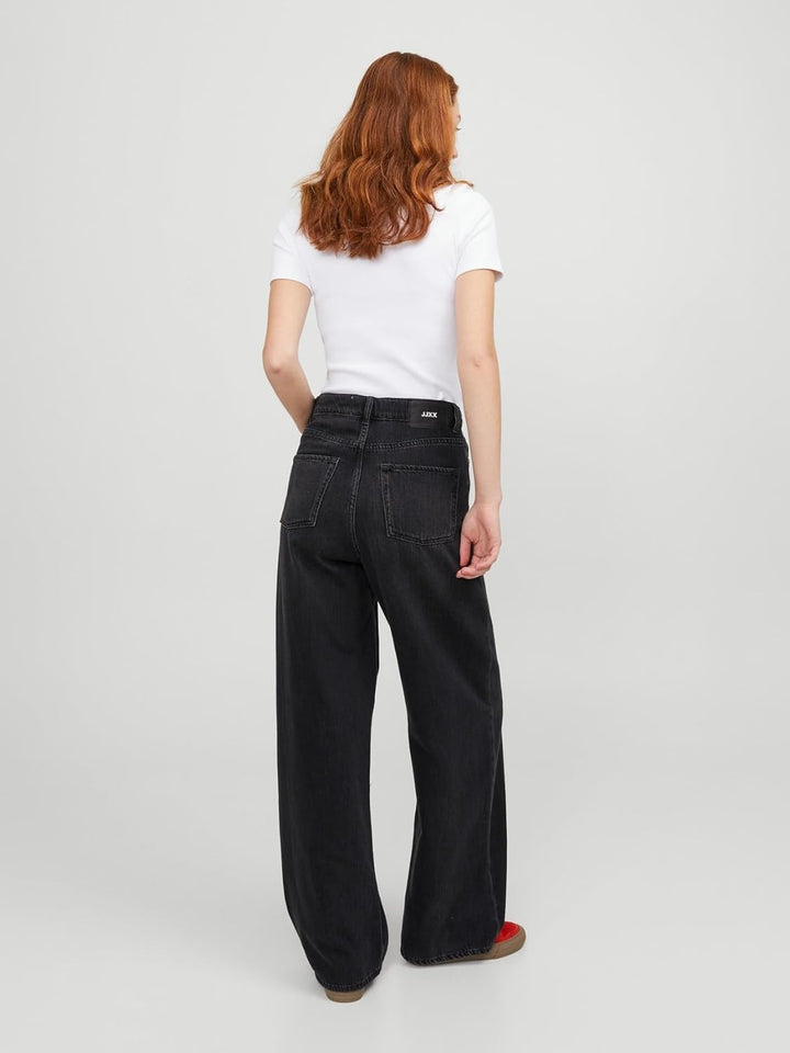 JJXX Female Wide fit Jeans JXTOKYO Wide HW CR6015 26W / 30L Black Denim, 26W / 30L Black Denim
