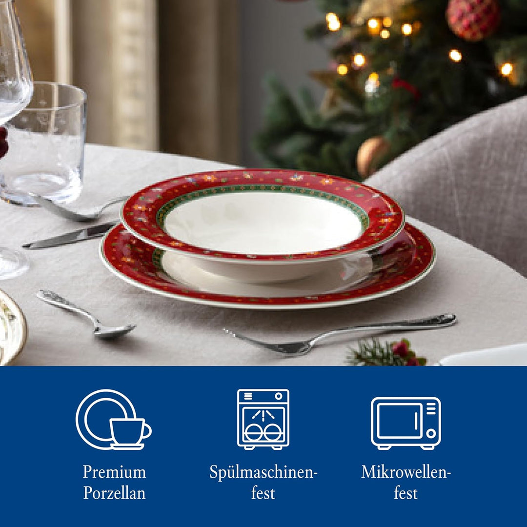 Villeroy & Boch – Toy's Delight Specials Suppenteller Rot, Spülmaschinenfest, Mikrowellensicher, Tie