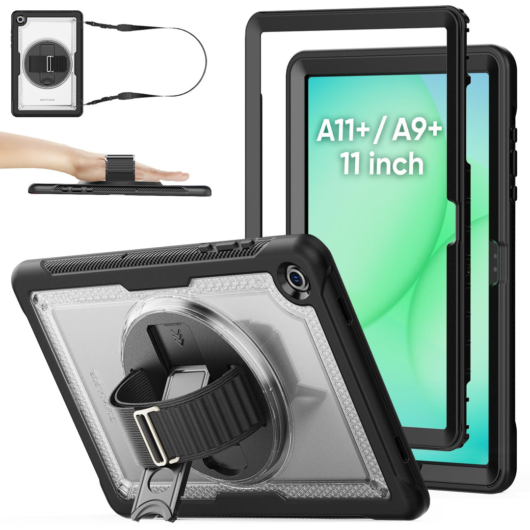 SEYMAC stock Hülle für Samsung Galaxy Tab A9 Plus/ A9+ 11 Zoll 2023, Stossfeste Robuste Hülle mit Di