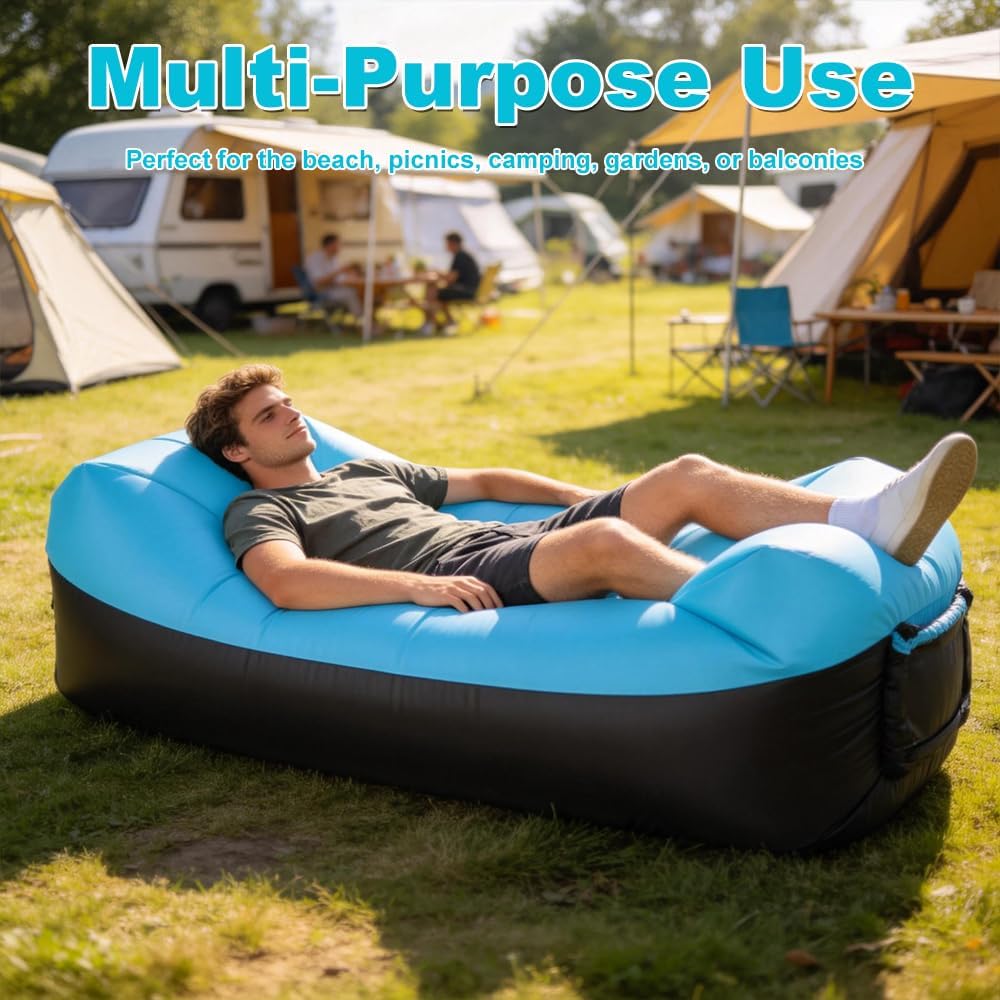 Aufblasbares Sofa, 230x70 cm Aufblasbare Liege, Wasserdichtes Camping Couch Aufblasbar, Tragbares Lu