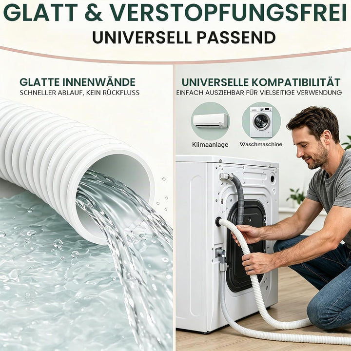Kondensatschlauch Klimaanlage aus PVC, Kondensatschlauch Ø16mm-10m, UV-beständig Ablaufschlauch Klim