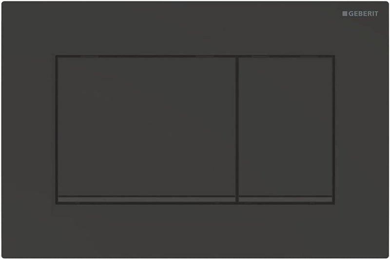 Geberit, Sigma30 115.883.16.1 Betätigungsplatte 2 Mengen, schwarz matt, 115883161 Single, Single