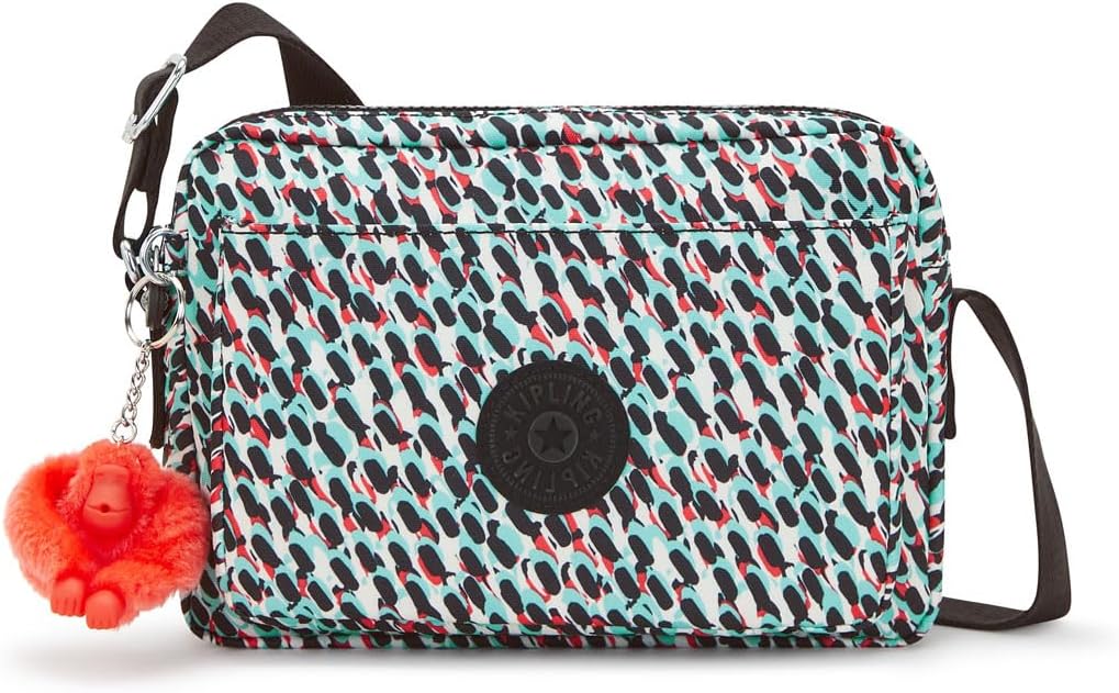 Kipling ABANU M Mittelgrosse Umhängetasche, Abstract Print (Weiss), Abstract Print