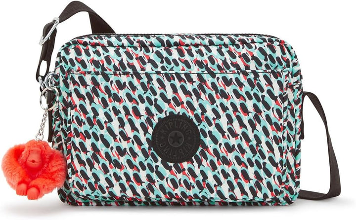 Kipling ABANU M Mittelgrosse Umhängetasche, Abstract Print (Weiss), Abstract Print