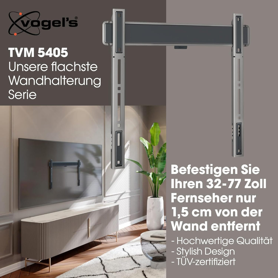 Vogel's Elite TVM 5855 Schwenkbare TV-Wandhalterung & Elite TVM 5405 Extrem Flache TV-Wandhalterung