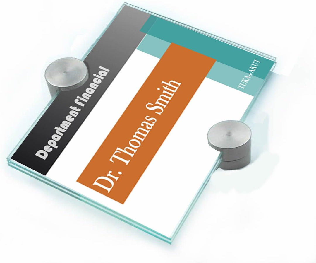TUKA-i-AKUT 5st. Büro Türschild A4, Klare Acryl Info Sign Halter Transparent, Büroschild zum selbst