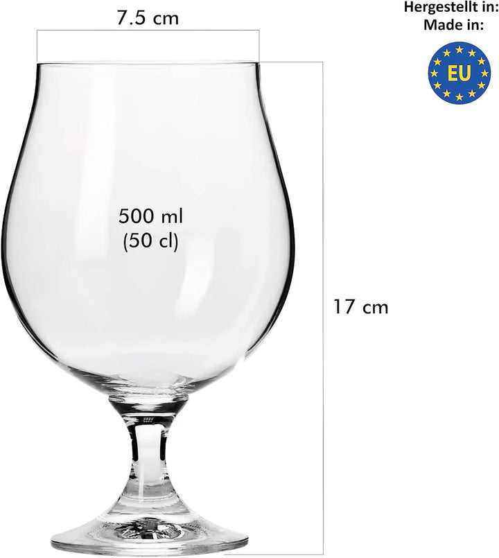 KIAPPO Biergläser für Dunkles Bier - Gläser & Trinkgeschirr - Gläser Set - Geschenke für Männer - Tr