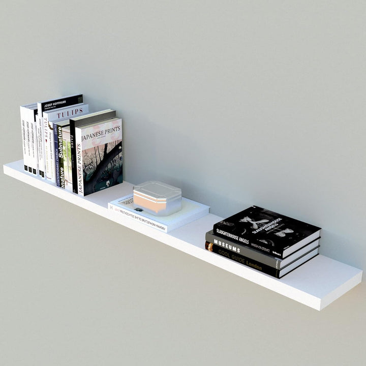 Henor Wandregal FSC® Holzwandregal 100 x 25 x 2.5 cm. Laden Sie 20 kg. Weiss 100 Weiss, P-25 Cm., 10