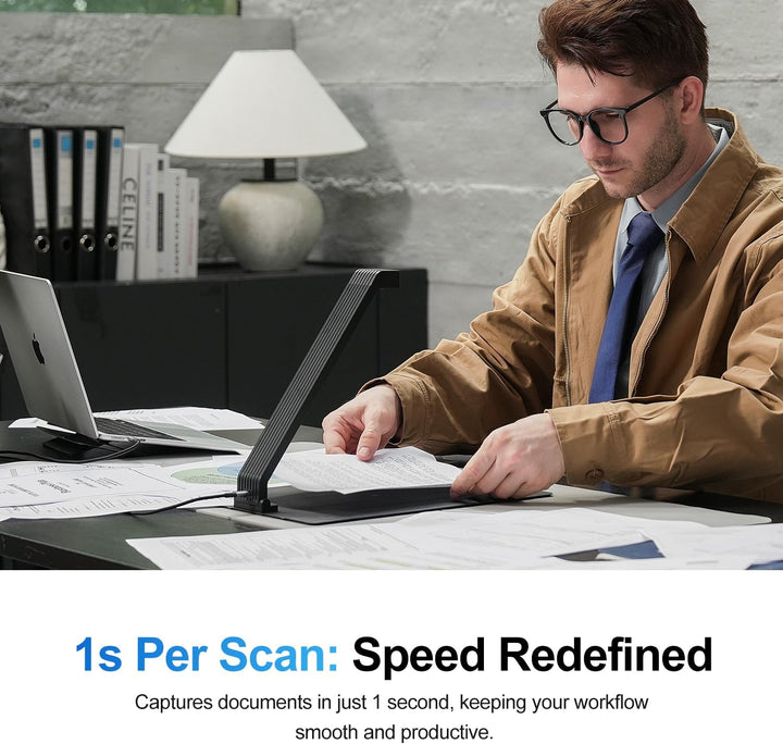 JOYUSING Scanpad100 tragbarer Dokumentenscanner, 13 MP USB-Dokumentenkamera, 1 s pro Scan, Aufnahmeg