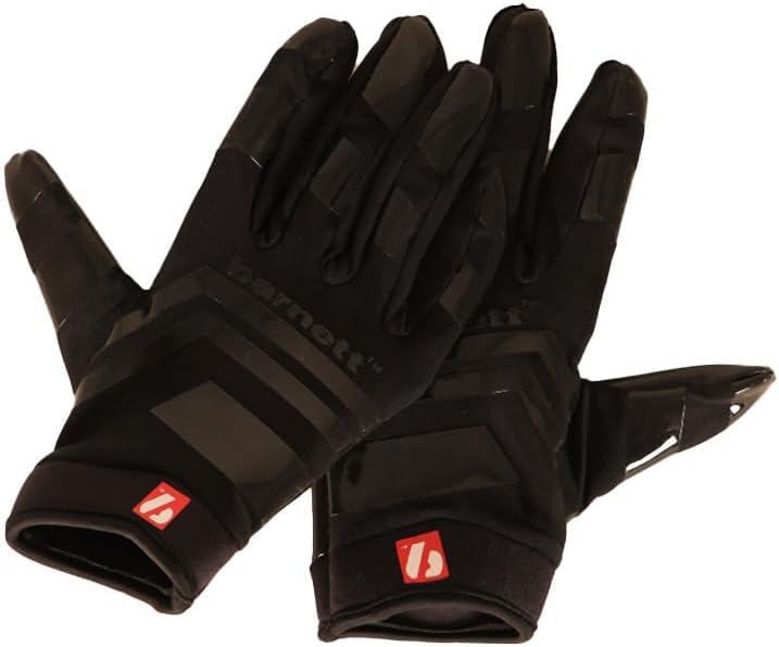 BARNETT FRG-03 Schwarz professionell Receiver Fussball Handschuhe, RE, DB, RB, S