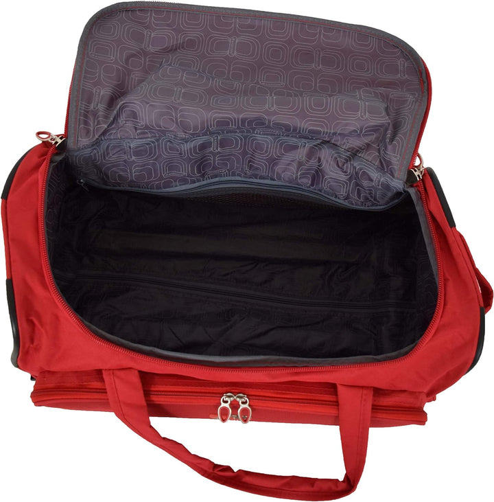 Gross Reiseduffle 28" Wheeled Reisetasche Weiches Leichtgewicht Gepäck Trolley Bag - Marco (Rot), Ro
