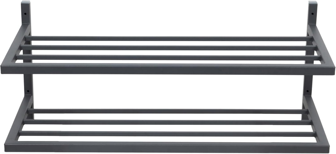 Schuhregal Metall - Schuhregal Hängend - 50 x 33 x 31 cm - mit 2 Ablagen, Wandmontage - Schuh Organi