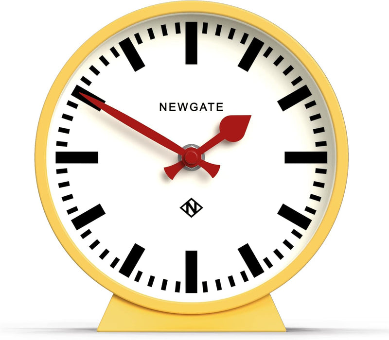 NEWGATE® M Kaminuhr für Kaminsims, geräuschlos, kein Ticken, moderne Kaminuhr, kleine Kaminuhr, Bahn