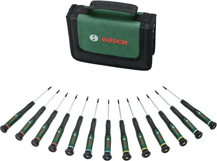 Bosch Präzisionsschraubendreher-Set 13-teilig (Präzise Schraubendreher für Heimwerken und Modellbau;