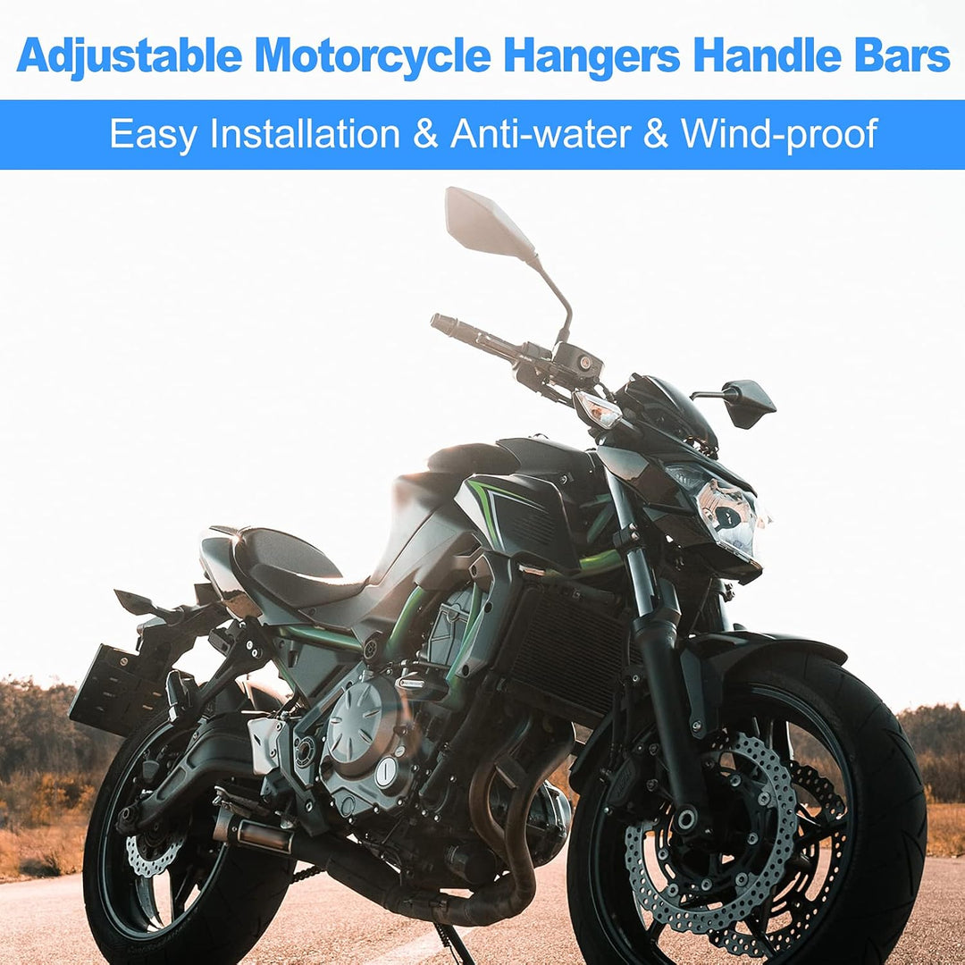 OXMART 22 mm verstellbarer Motorrad-Lenker, abnehmbare, schwarze Lenkbügel, Lenksystem für 125 cc Sc