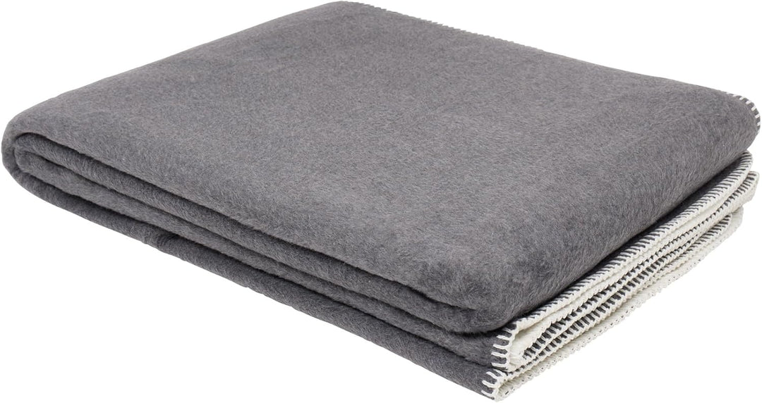 Sansibar Jacquard Wohndecke Doubleface, wärmend und flauschig-weich, Plaid aus Baumwollgemisch, 150x