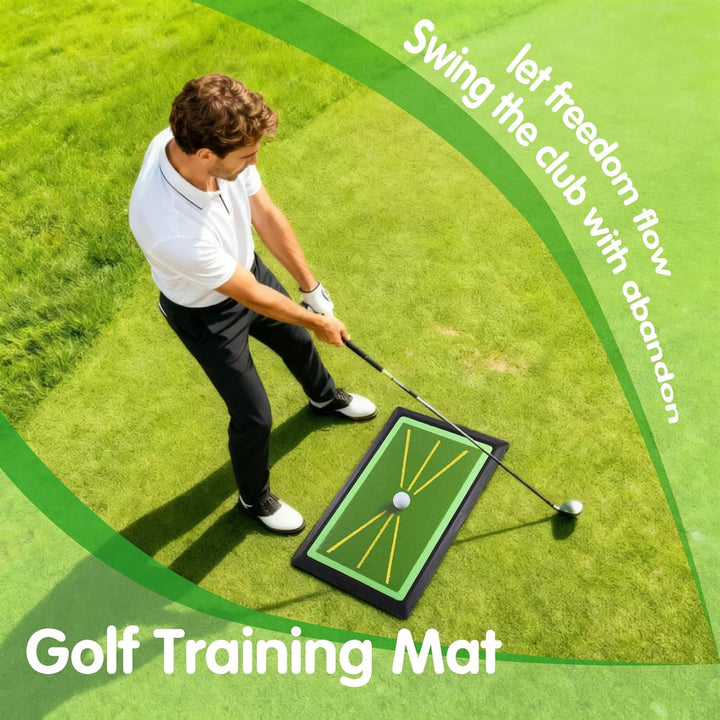Golfmatte mit sofortigem Schwungpfad-Feedback | 43,2 x 30,5 cm Schlagbahn-Analyse Übungsmatte | Robu