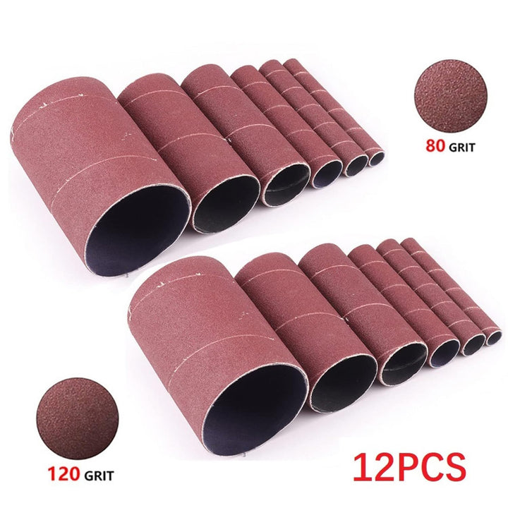 ZYWUOY 12 Stück Spindelschleiferhülsen, 11,4 cm Schleiftrommelhülsen-Set Schleifpapier Trommel Polie