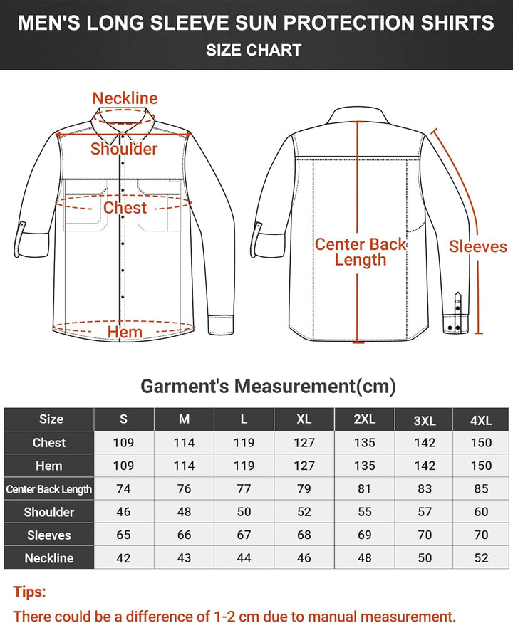 Outdoor Ventures Hemd Herren Freizeithemd Langarm Outdoor Shirt Atmungsaktive Schnell Trocknende Fun