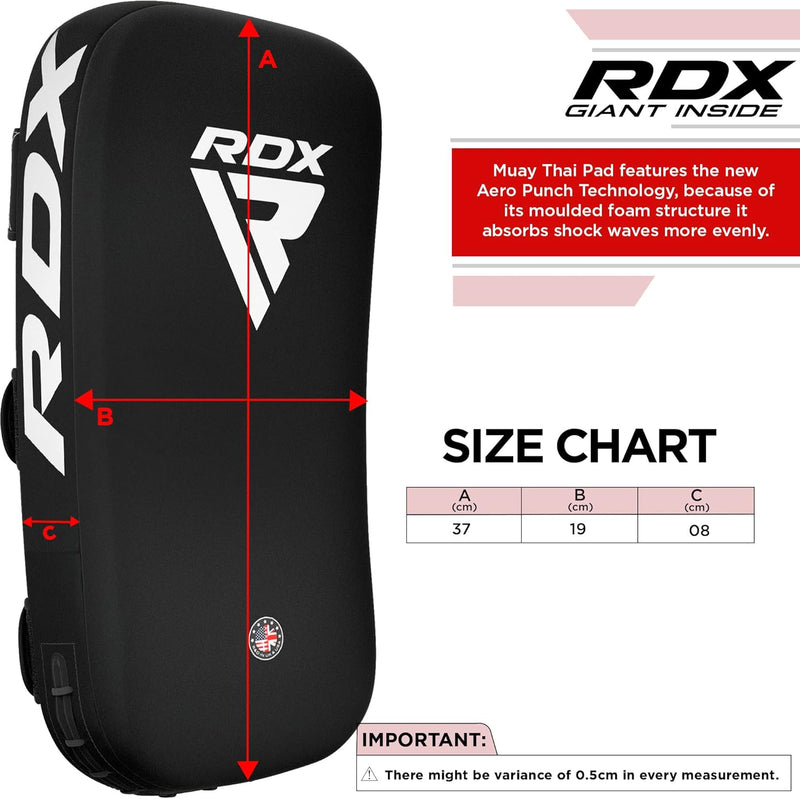 RDX Schlagpolster zum Kampfsport, Curved Trittschlagpolster Kickboxen, Muay Thai Training, Maya Hide