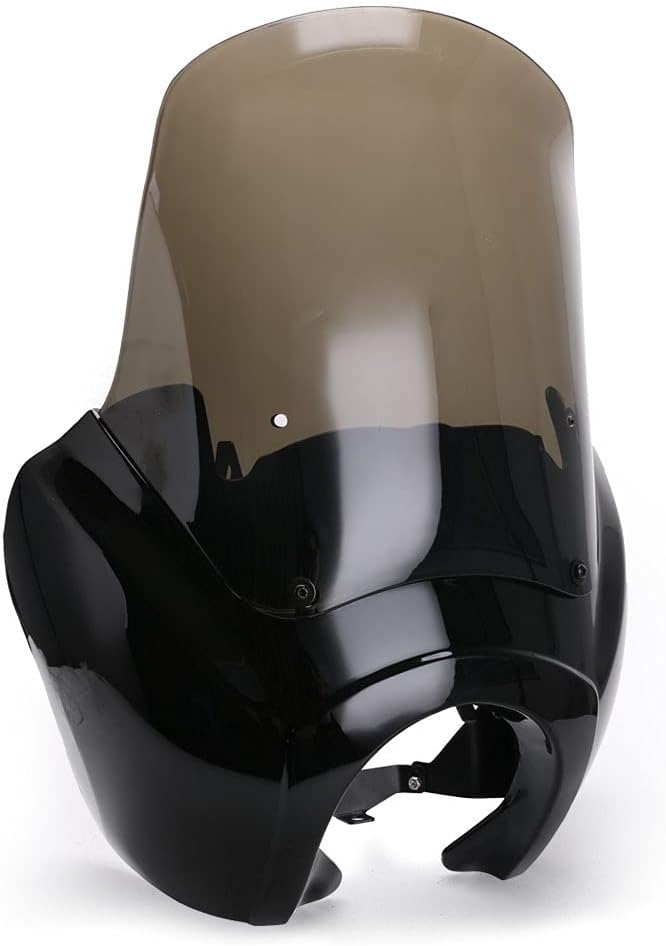 Smoke & Black Tall Verkleidung Windschutzscheibe Club Style Kit für Harley-Davidson Dyna, Super Glid