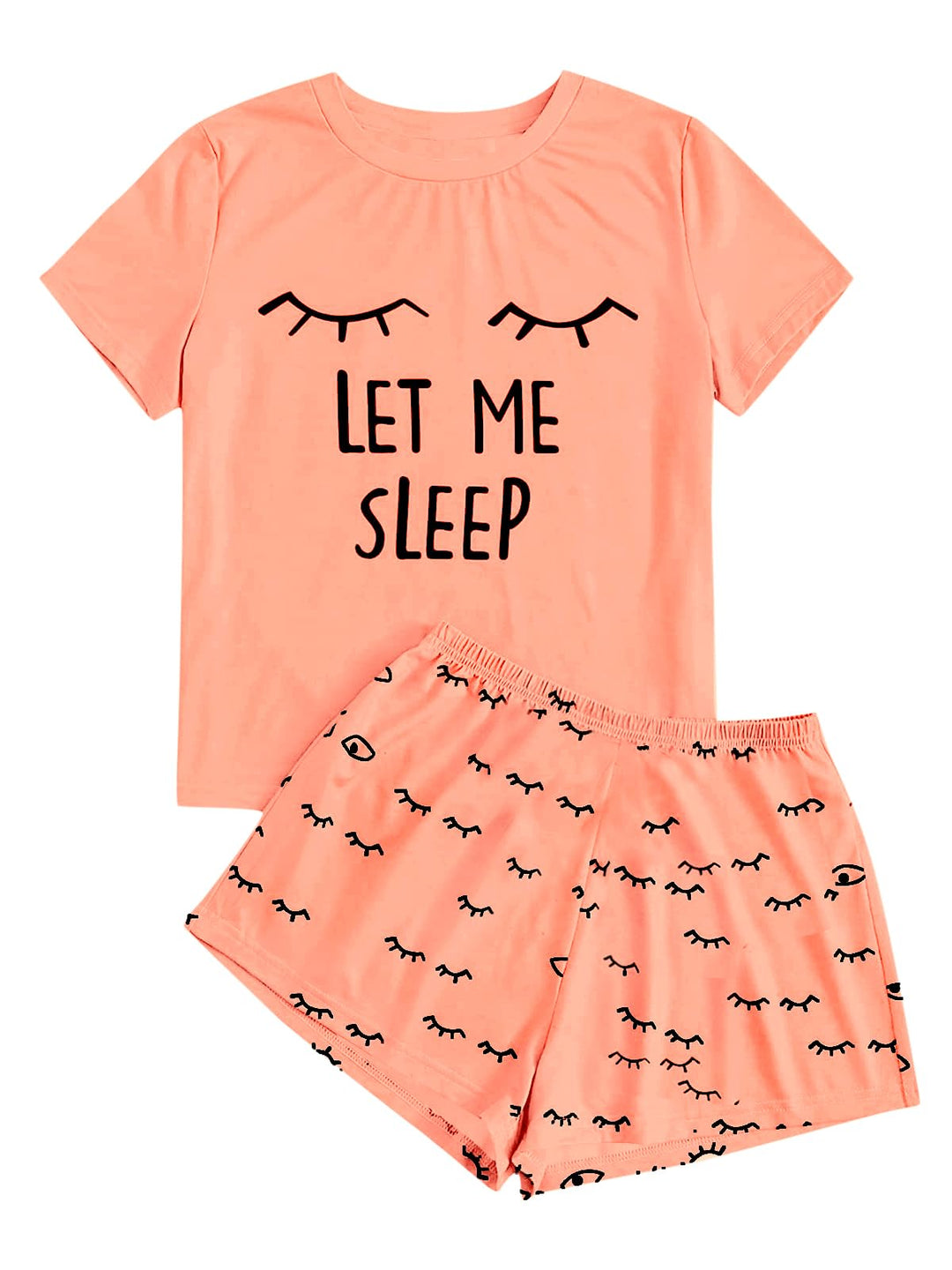 Haloumoning Mädchen Schlafanzüge Sommer Niedliche Shorts Set Bequem Kurzarm Cartoon bedrucktes Pyjam