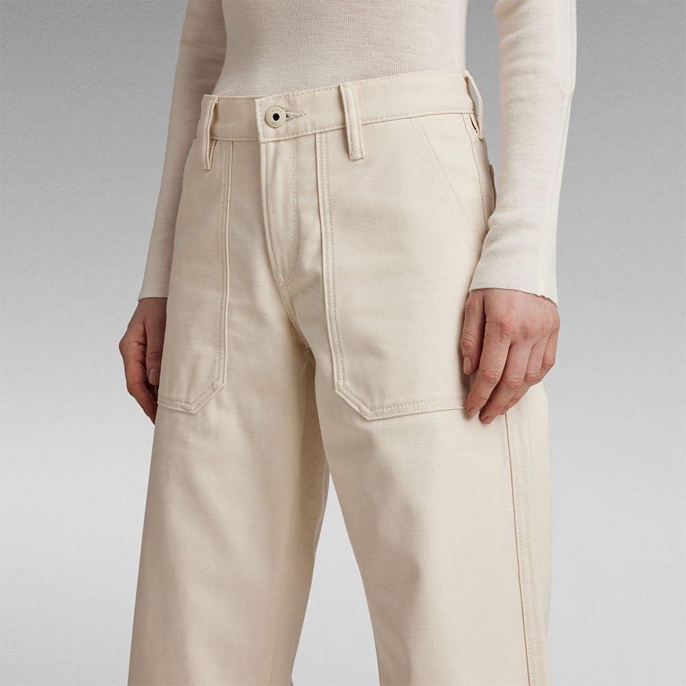 G-STAR Damen Judee Carpenter Loose Jeans 24W / 30L Beige (Ecru D23590-d491-159), 24W / 30L Beige (Ec