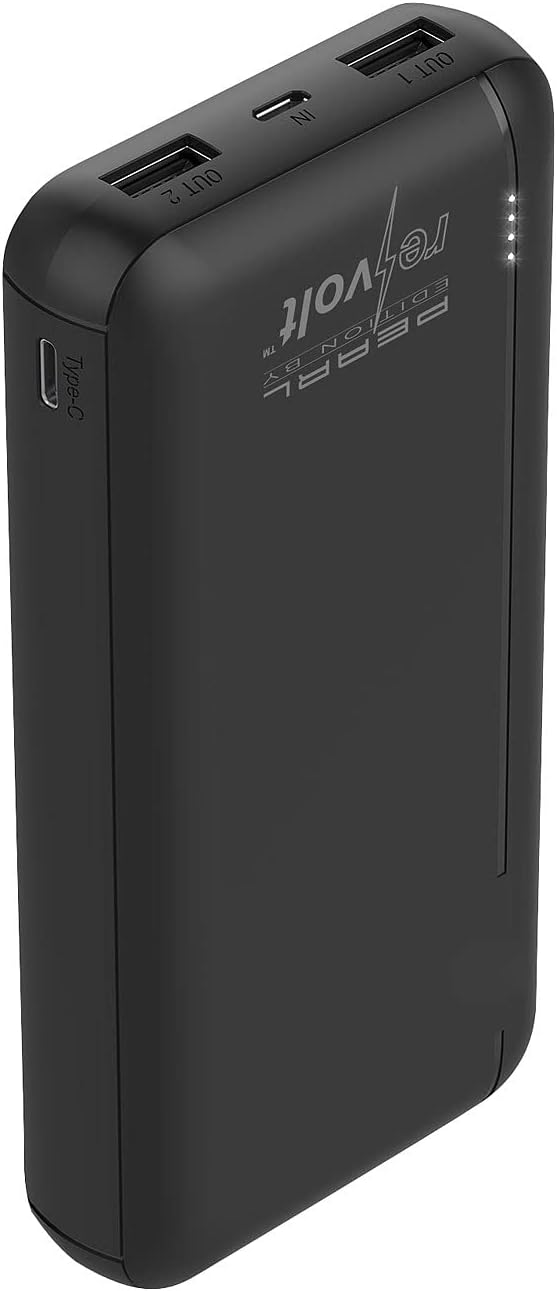 revolt Powerbank 3 Ampere: USB-Powerbank mit 20.000 mAh, USB-C Power Delivery, QC 3.0, 3 A, 20 W (mi