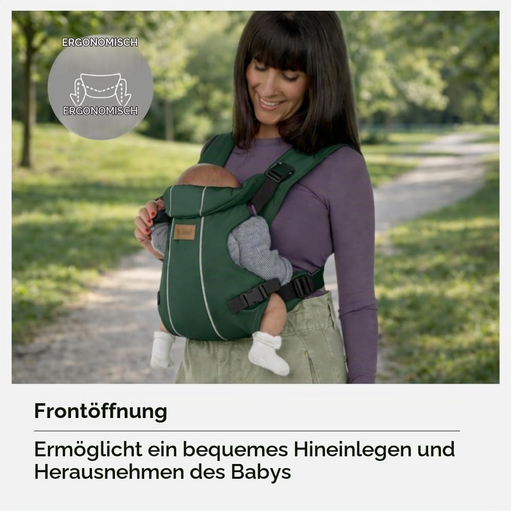 Jané Dual, ergonomische Babytrage, von Geburt bis 15 kg, 3 Positionen, atmungsaktiv und gepolstert,G