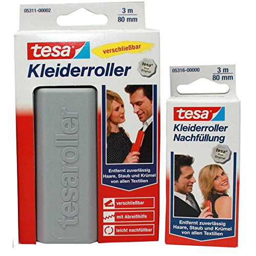 tesa Kleiderroller, Fusselroller mit Nachfüllrolle