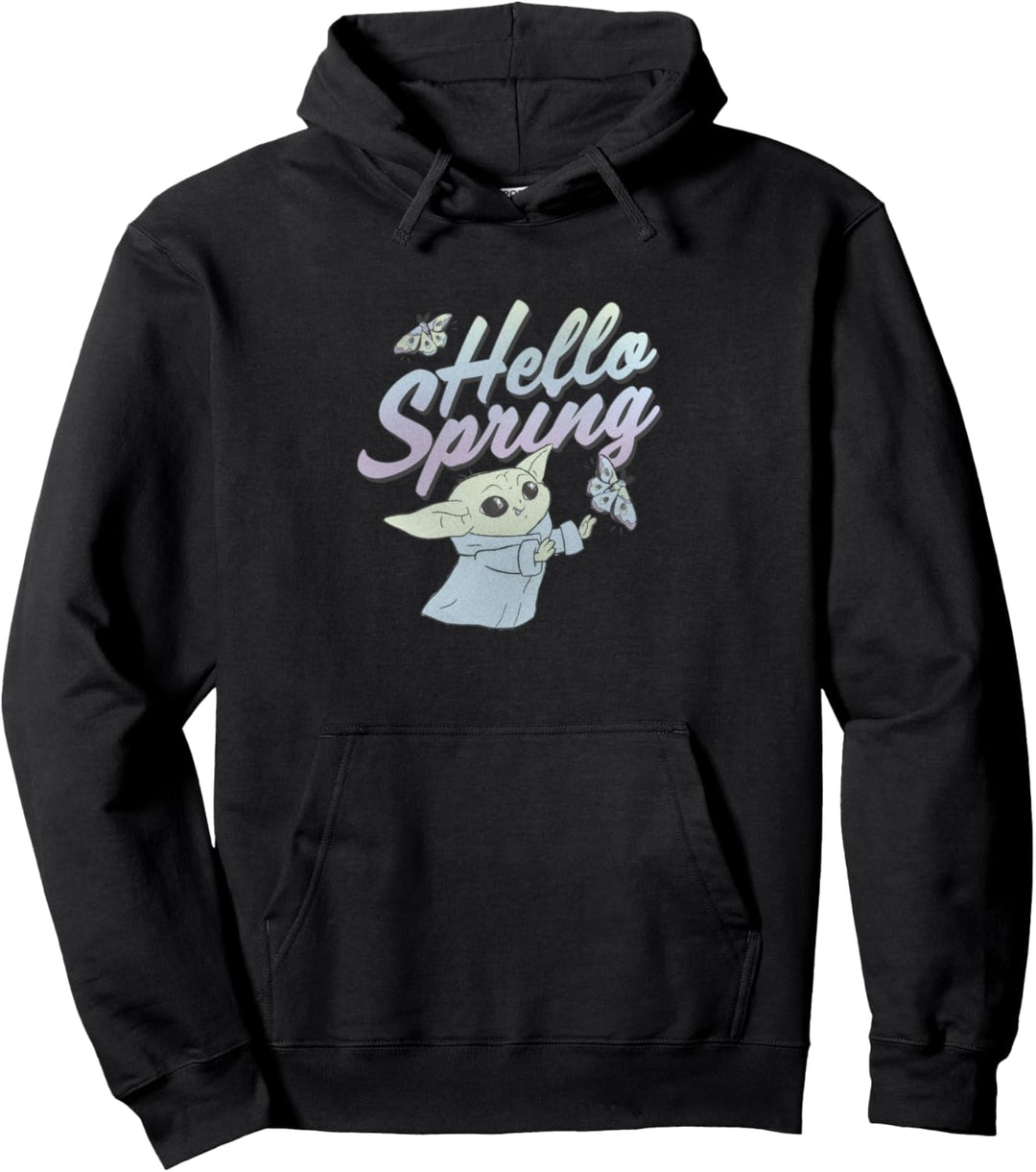 Star Wars: The Mandalorian The Child Hello Spring Butterfly Pullover Hoodie