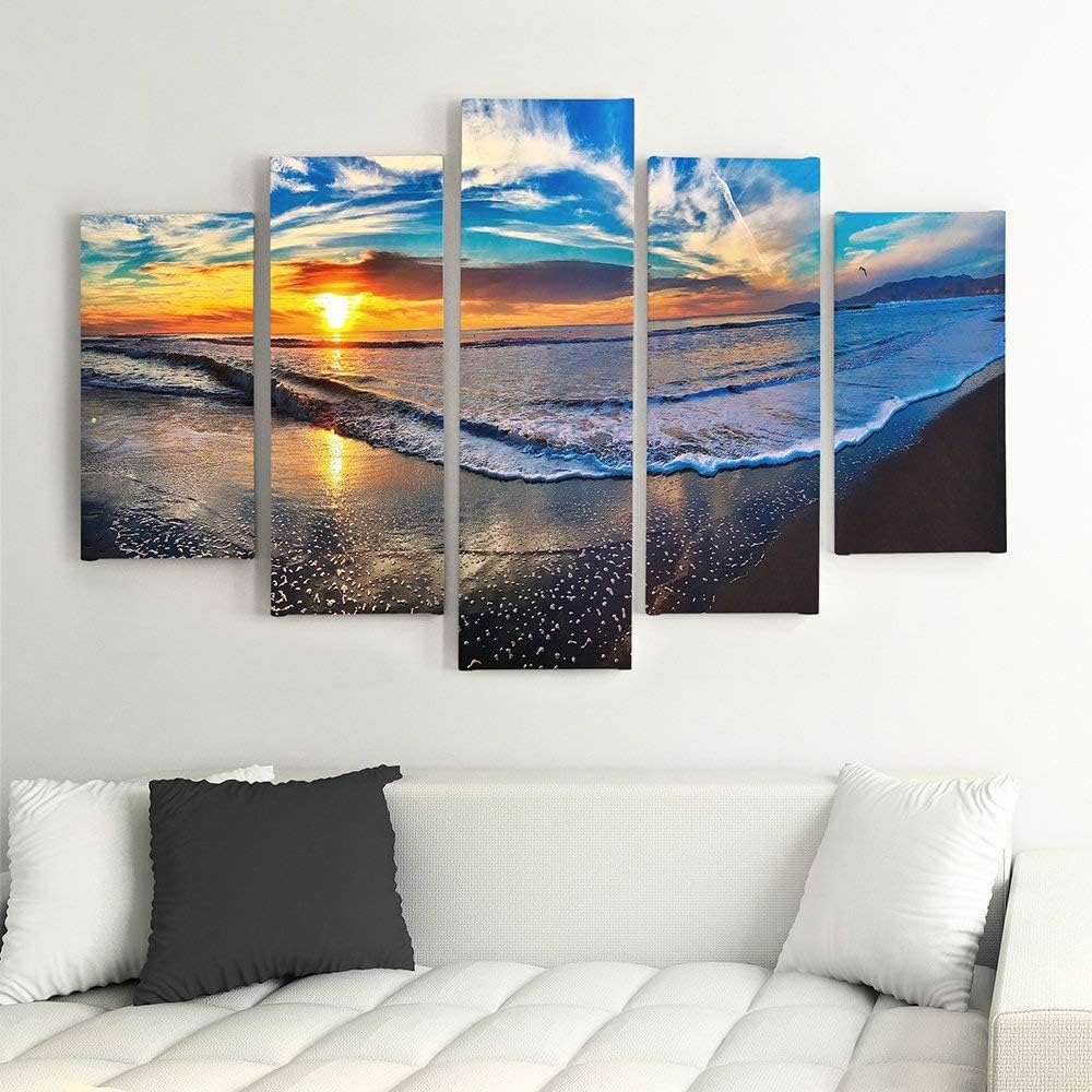 Feeby. Leinwandbild - 5 Teile - Bilder, Wand Bild, Wandbilder, Kunstdruck XXL, 5-Teilig, Typ A, 150x