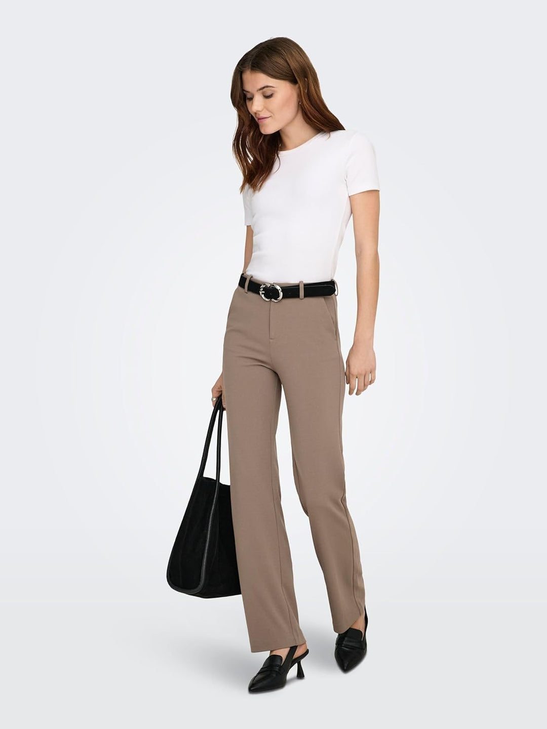 ONLY Damen Onlraffy-yo Life Mid STR Pant TLR Noos Hose XS / 32L Fossil, XS / 32L Fossil