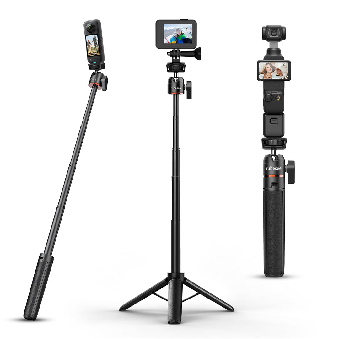 rubesee 62.5cm Mini Stativ Kamera, Tischstativ für Fotografie, Handy Stativ mit 5 Stufen Einstellung
