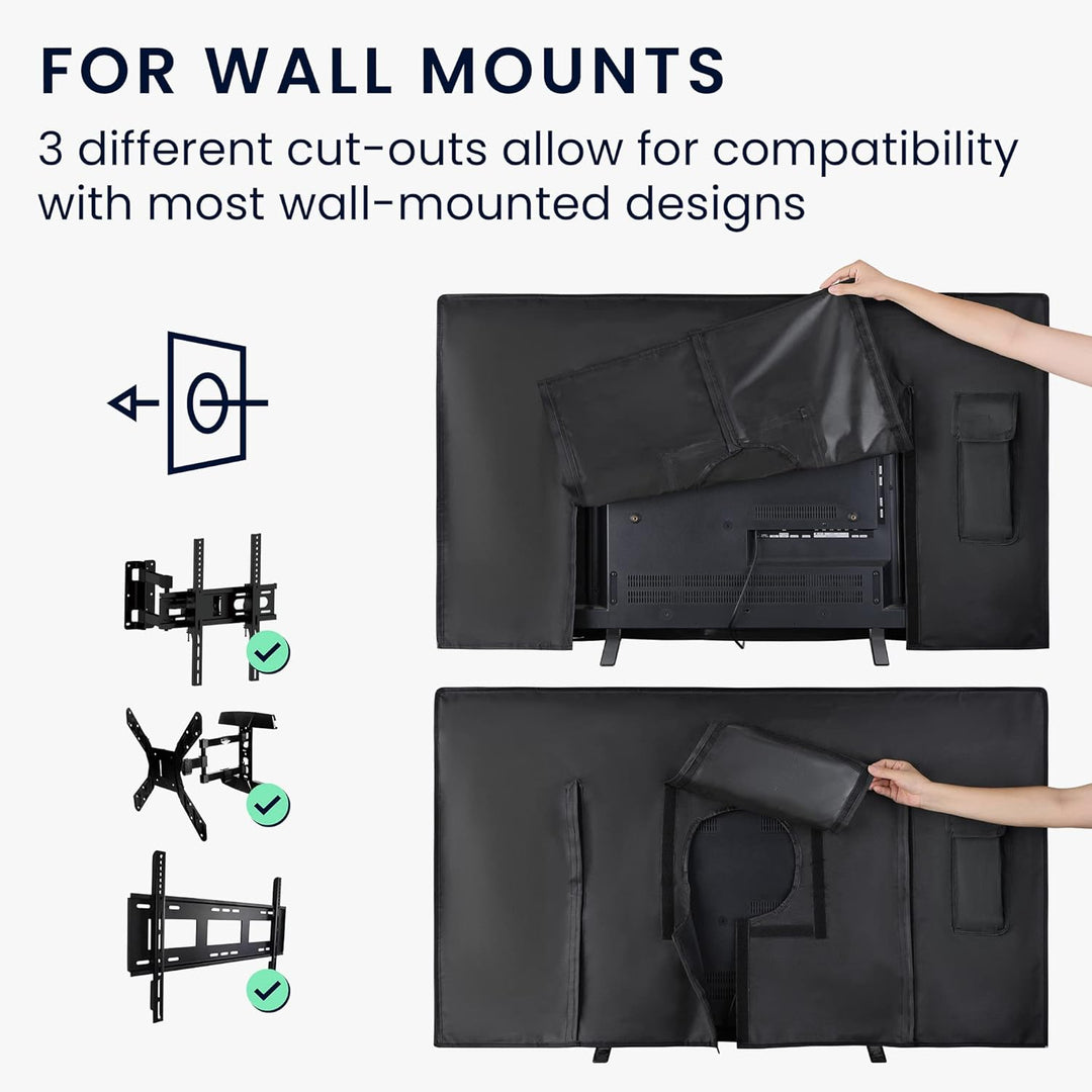 kwmobile 32" TV Outdoor TV Abdeckung - Fernseher Hülle Bildschirmschutz - Schutzhülle wetterfest - S